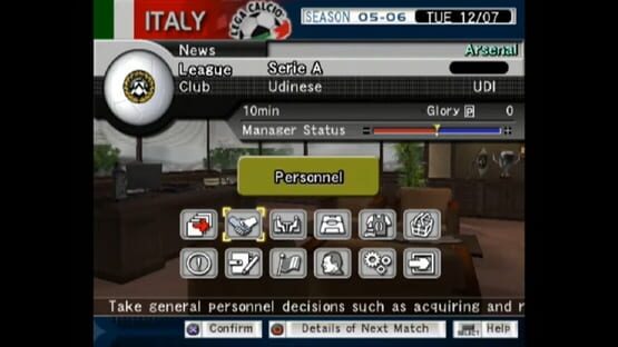 Pro Evolution Soccer Management: captura 1